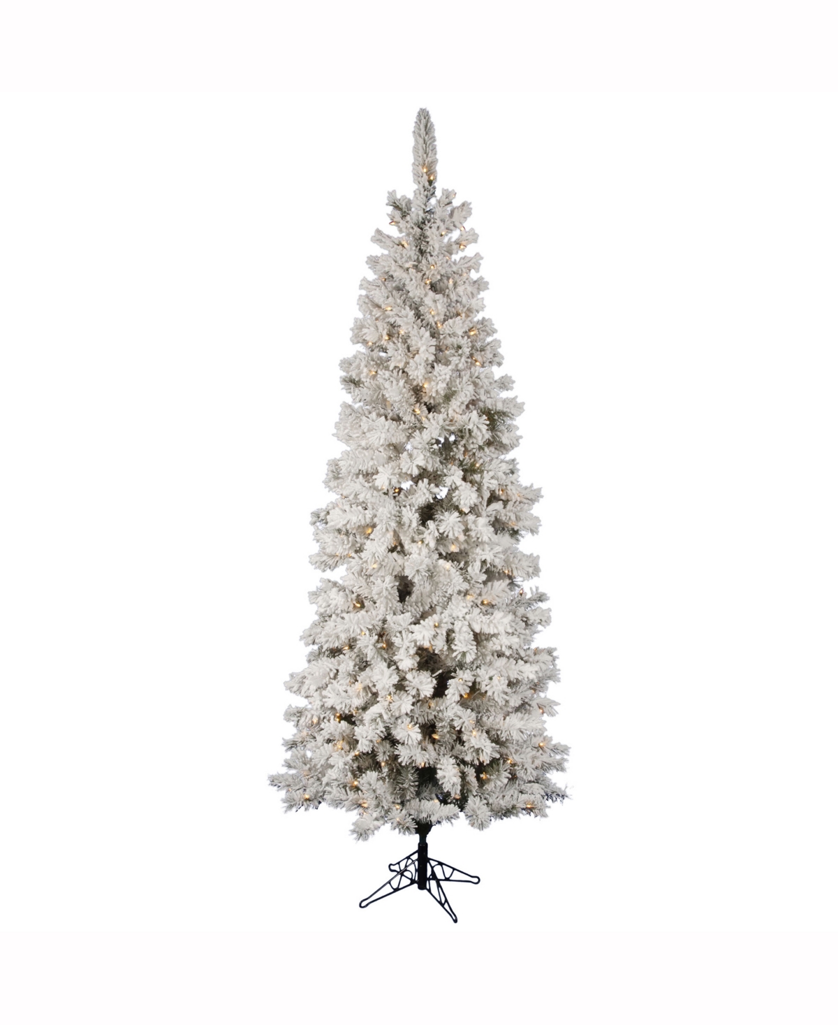 Vickerman 6.5 Ft Flocked Pacific Artificial Christmas Tree With 300 Clear Lights