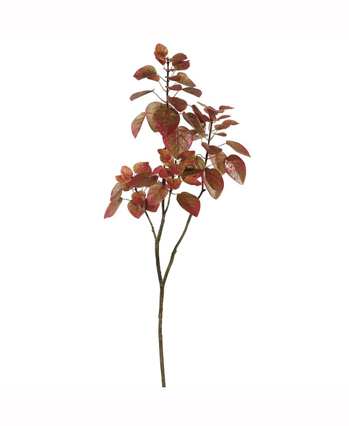 Vickerman 48" Artificial Red Cotinus Coggygria Tree With 72 Leaves Macy's