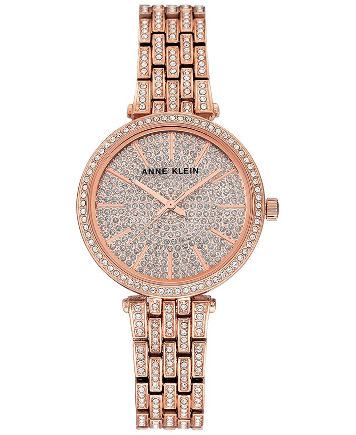 Anne Klein Women's Rose Gold-Tone Bracelet Watch 32mm - Macy's