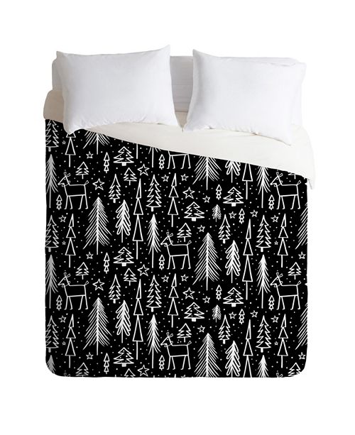 Deny Designs Heather Dutton Winter Wonderland Black King Duvet Set