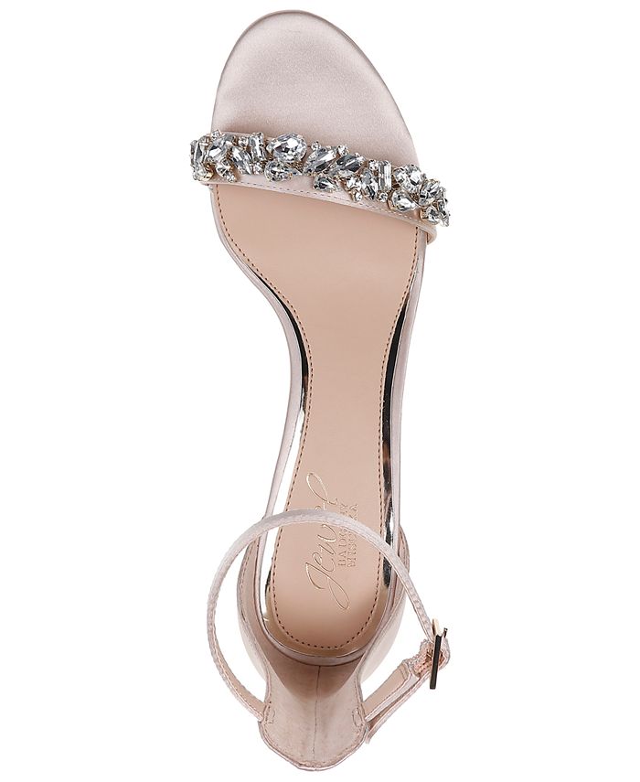 Jewel Badgley Mischka Dash Kitten-Heel Evening Sandals & Reviews - Evening & Wedding - Shoes