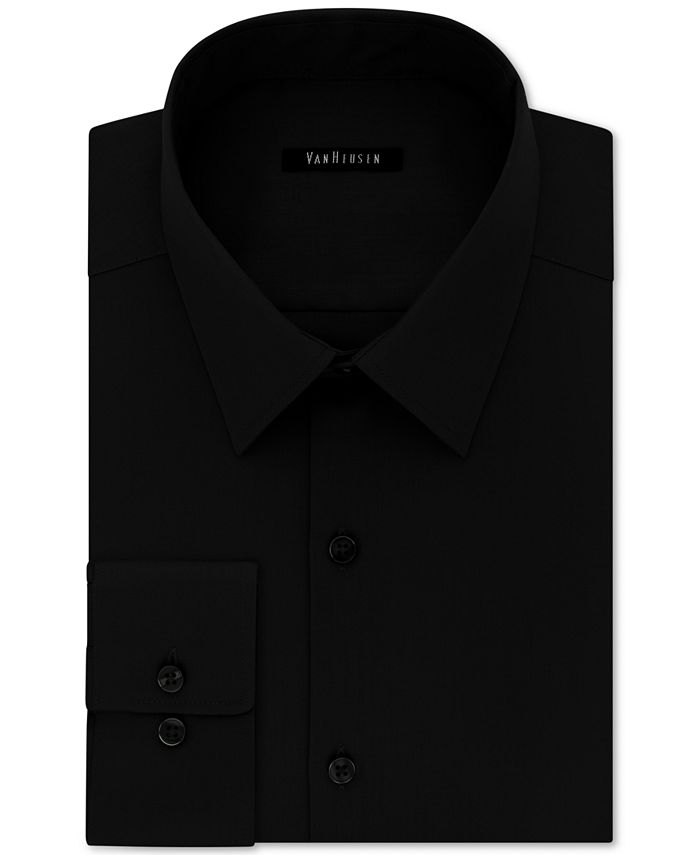 Van Heusen Flex 3 Slim-Fit 4-Way Stretch Dress Shirts,Dark Gray Check,Size  S,NWT