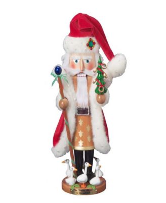 Kurt Adler - 18 Inch Limited Edition Steinbach Musical Twelve Days of Christmas Five Golden Rings and Six Geese a Laying Nutcracker