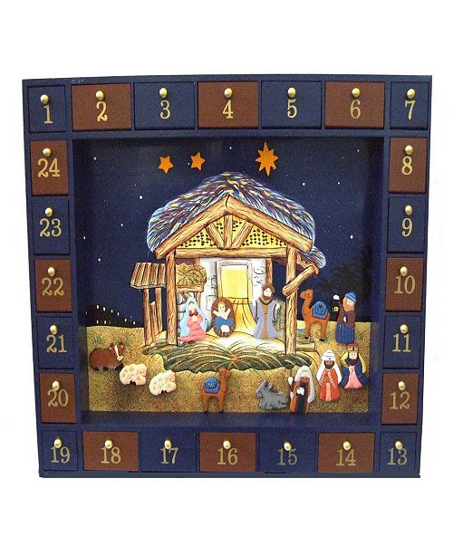 Kurt Adler 16.75Inch Nativity Advent Calendar, 25 Pieces & Reviews