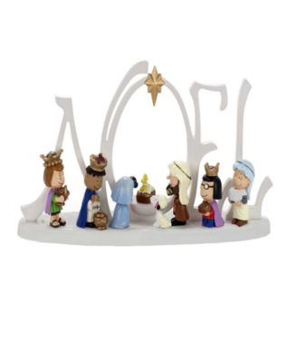 Kurt Adler - 10-Inch Battery-Operated LED Peanuts Lighted Nativity Scene