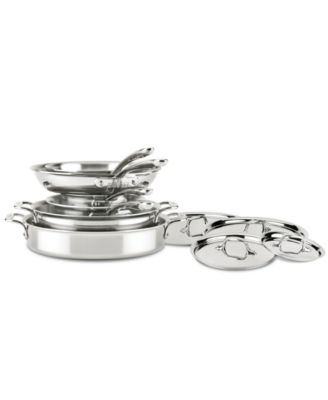 All-Clad - d3 Stainless Steel Compact 10-Piece Cookware Set