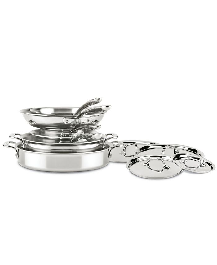 10-Piece D3 Stainless Steel Cookware Set I All-Clad