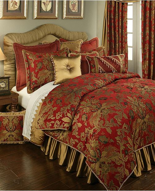 Austin Horn Classics Verona Red 3 Piece Luxury Comforter Set