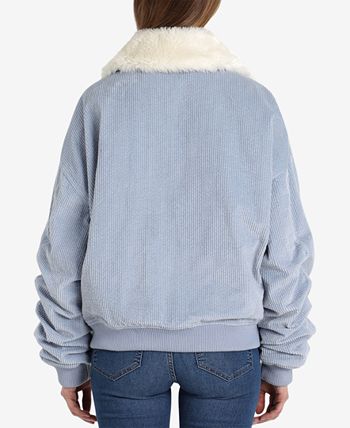 Avec les filles hot sale sherpa trim bomber jacket