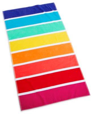 Martha Stewart Collection - Rainbow Stripe 38" x 68" Beach Towel