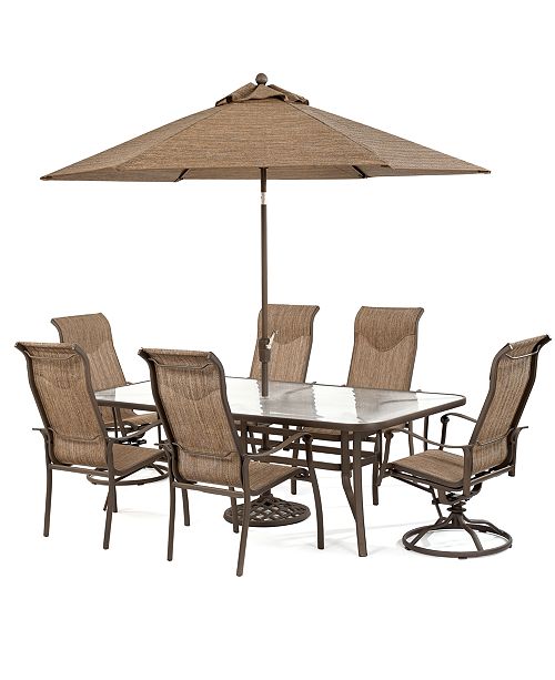 Furniture Oasis Outdoor Aluminum 7-Pc. Dining Set (84" x ...