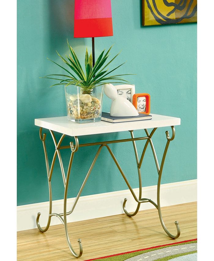 Furniture of America Heiress Faux Marble Nightstand Macy's