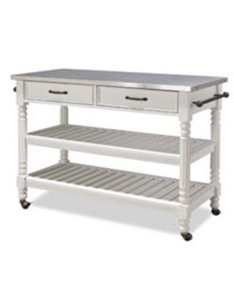 Home Styles - Savannah White Kitchen Cart