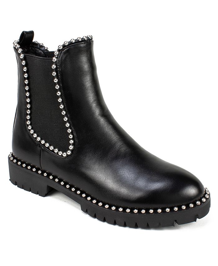 Seven Dials Embossed Leather Boots