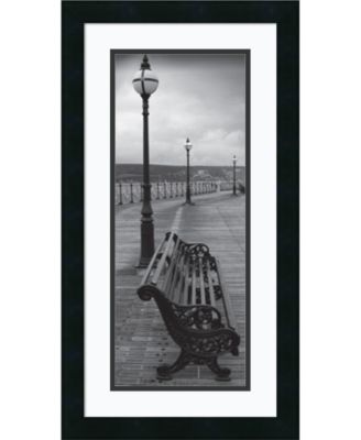 Amanti Art - Bench on the Boardwalk 14x26 Framed Art Print