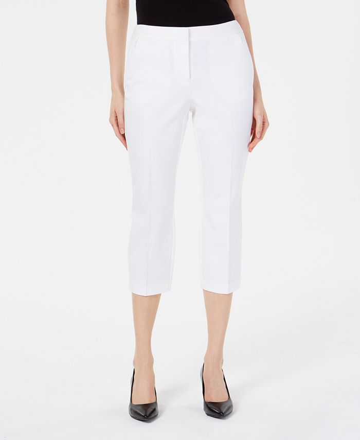 Alfani Invisible-Zip Capri Pants, Created for Macy's - Macy's