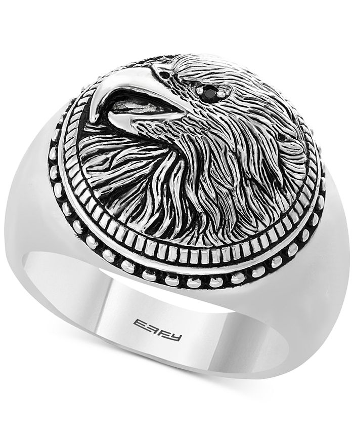 EFFY Collection EFFY® Men's Eagle Ring in Sterling Silver - Macy's