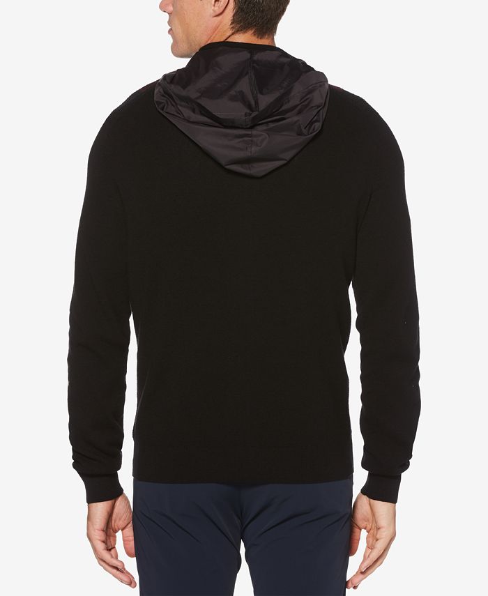 Perry Ellis Men's Tech Knit Striped Crew Neck Shirt Sweater in Castle