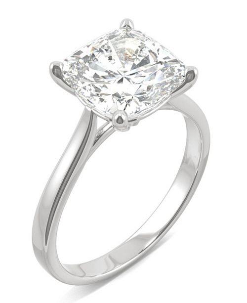 Charles Colvard Moissanite Cushion Solitaire Ring 3 1 3 Ct Tw