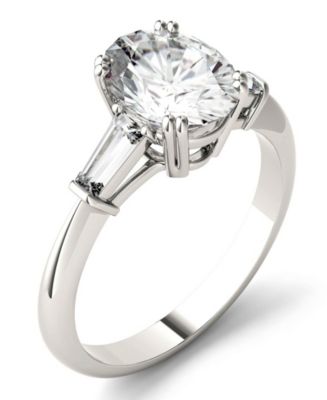 Moissanite Oval Engagement Ring (2-1/2 ct. tw. Diamond Equivalent) in ...