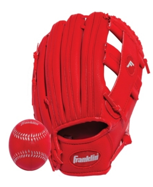 Franklin Sports 9.5" Rtp Performance Teeball Glove And Ball Combo In Red