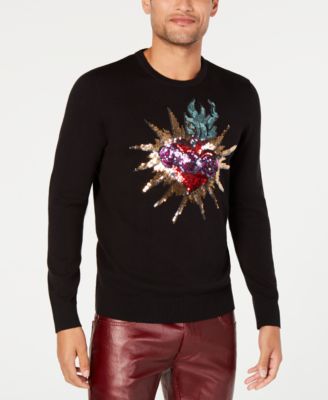 I.N.C. Men's Rave Sequined Sweater, Created for Macy's - Macy's