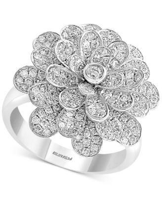 EFFY Collection - Diamond Flower Ring (1-5/8 ct. t.w.) in 14k White Gold