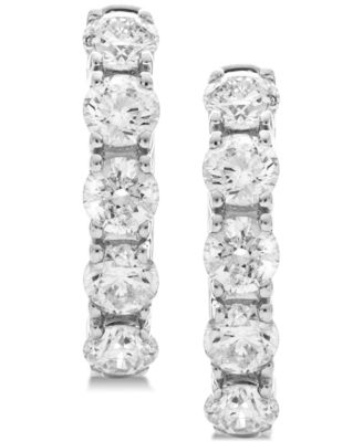 Diamond Hoop Earrings (1 ct. t.w.) in 14k White Gold