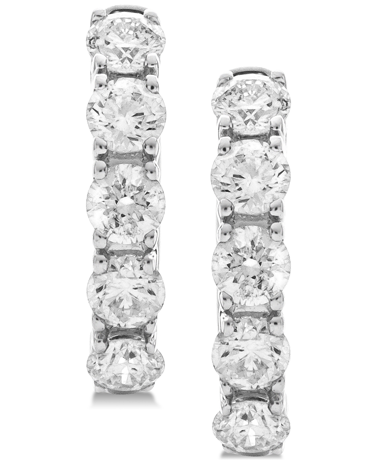 Diamond Hoop Earrings (1 ct. t.w.) in 14k White Gold