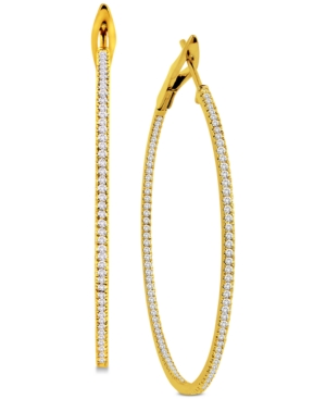 image of Diamond In & Out Hoop Earrings (1 ct. t.w.)