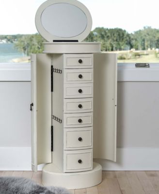 Hives & Honey - Bailey Tuscan White Jewelry Armoire