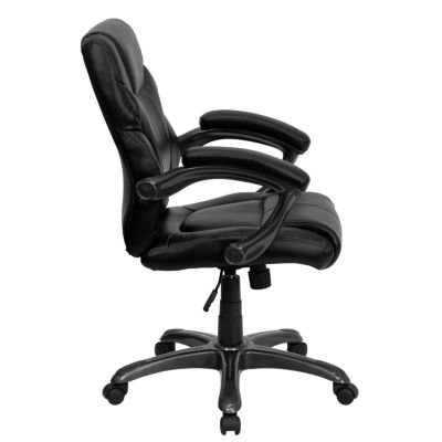 Flash Furniture Mid Back Black Glove Vinyl Executive Swivel Chair