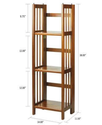 3 - Shelf Folding Bookcase 14" Wide