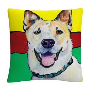 Baldwin Pat Saunders-white Animals Pets Painting Sydney Decorative Pillow, 16" X 16" In Multi