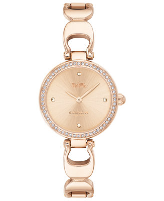 COACH Women's Park Rose Gold-Tone Stainless Steel Bracelet Watch 26mm &  Reviews - All Watches - Jewelry & Watches - Macy's