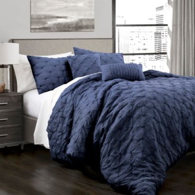Lush Décor - Ravello Pintuck 5Pc Full/Queen Comforter Set