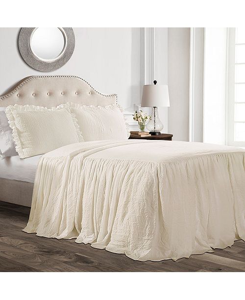 Lush Decor Ruffle Skirt 3 Piece Queen Bedspread Set Reviews