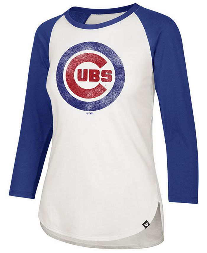 47 Brand Women's Chicago Cubs Fly Out Raglan T-shirt - Macy's