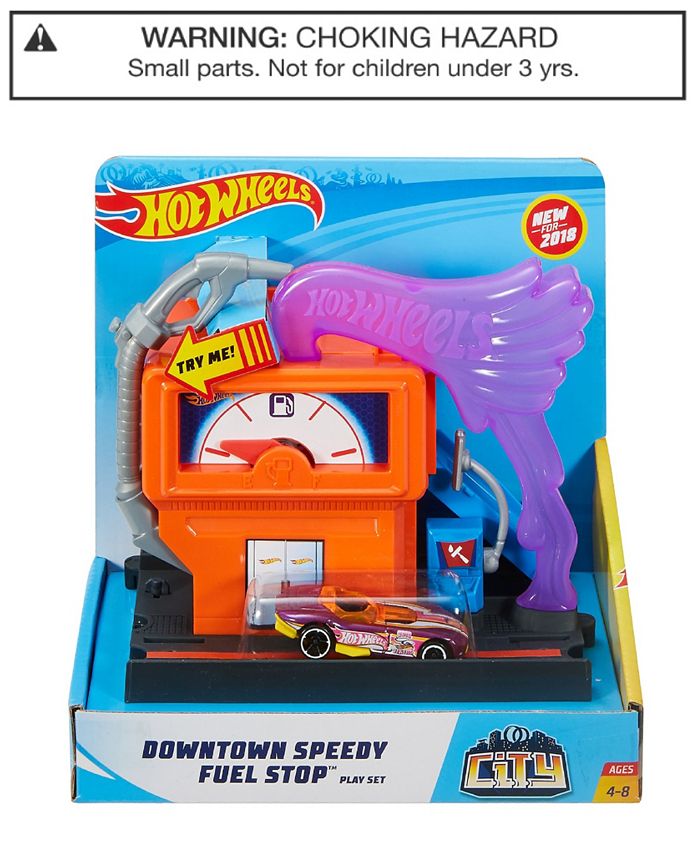 Hot Wheels City Downtown Super Fuel Stop Play Set Macy s