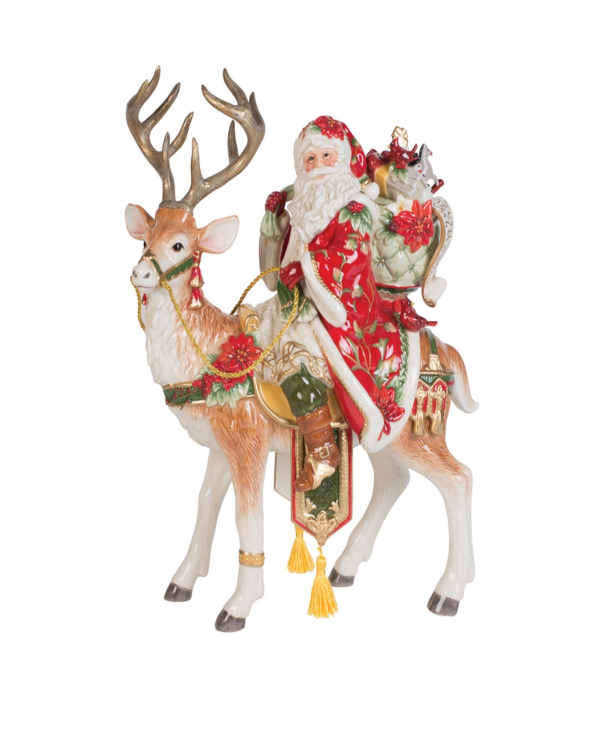 Shop Fitz And Floyd Santa And Stag Centerpiece In Assorted