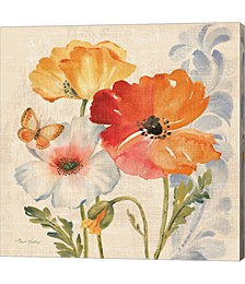 Watercolor Poppies Multi II by Pamela Gladding Canvas Art