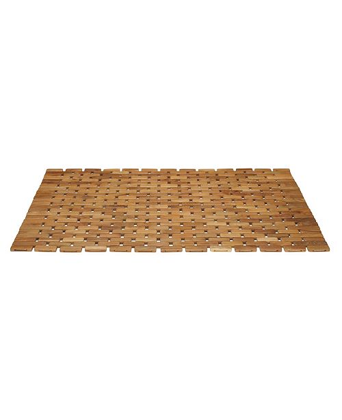 Conair Solid Teak Roll Up Shower Mat Reviews Bath Rugs Bath