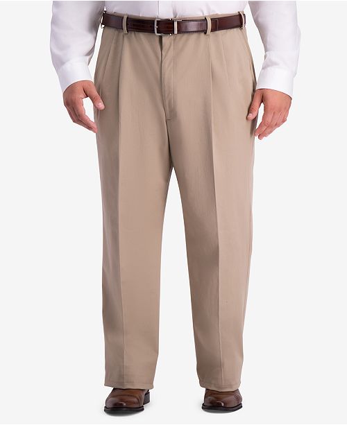 Haggar Men S Big Tall W2w Pro Relaxed Fit Performance Stretch