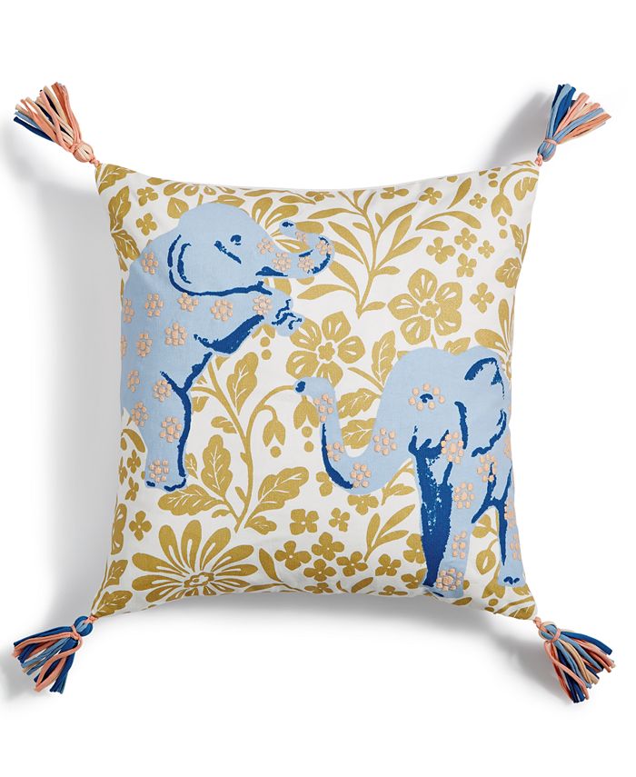 Martha Stewart Collection CLOSEOUT! Elephant 18" x 18" Decorative