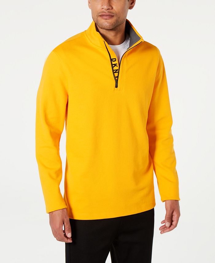 DKNY Men's Sherpa Quarter-Zip Sweater Navy Size XX-Large