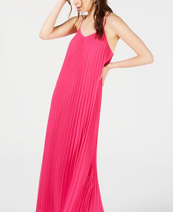 Bar iii pleated maxi sale dress