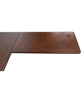 Furniture Clinton Hill Cherry Home Office L-Shaped Desk - Macy's