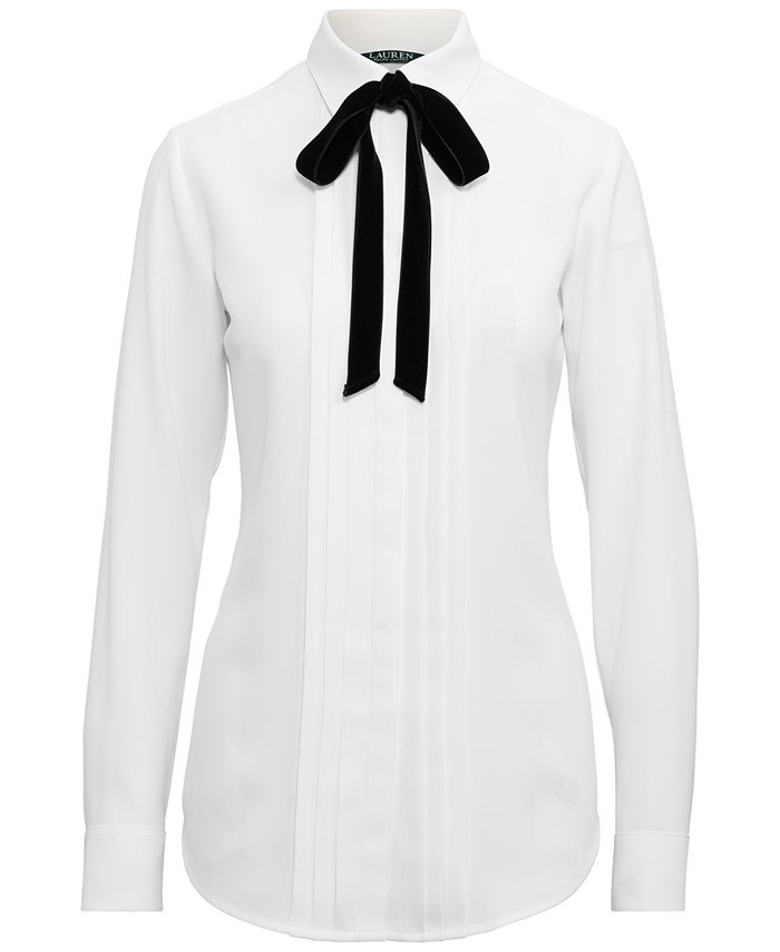 Lauren Ralph Lauren Triple-Georgette Shirt - Macy's