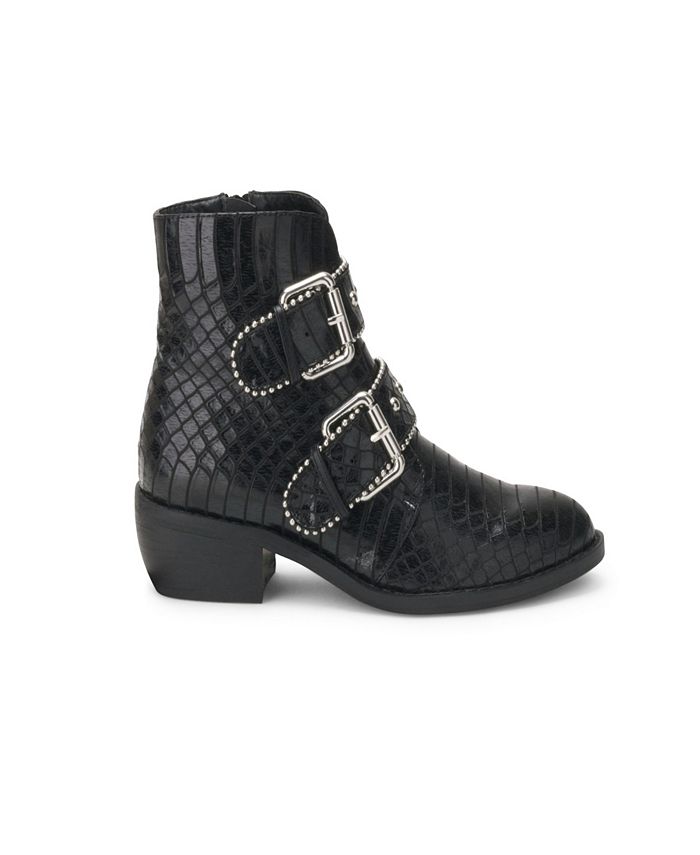 Wanted Jungle Snake Embossed Bootie with Buckles - Macy's