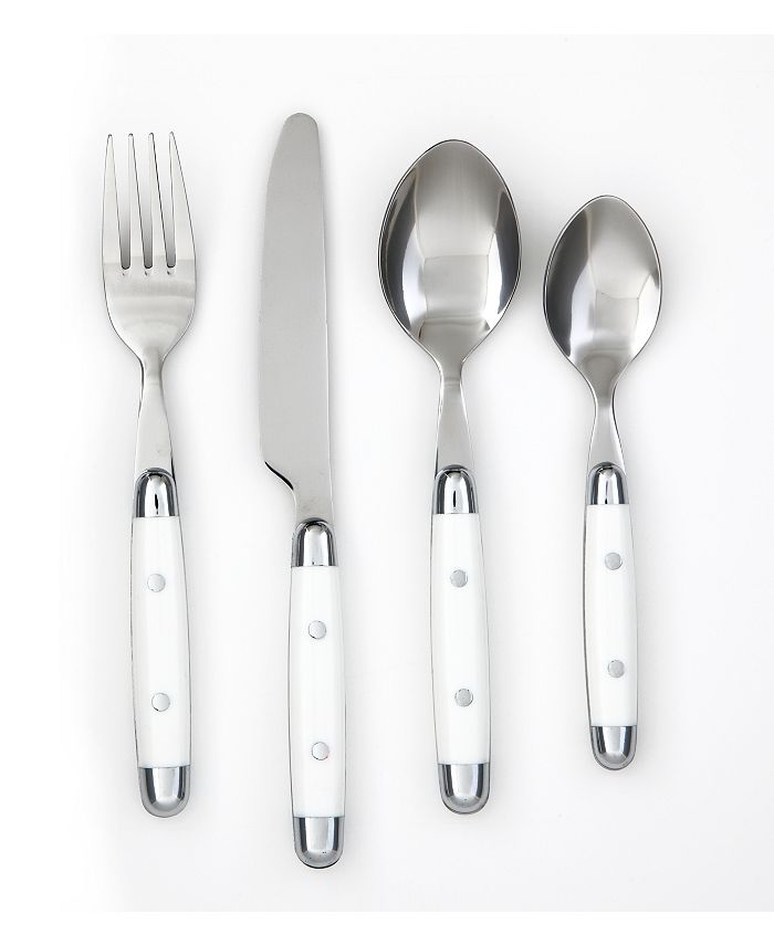 Cambridge Jubilee White 16Piece Flatware Set Macy's